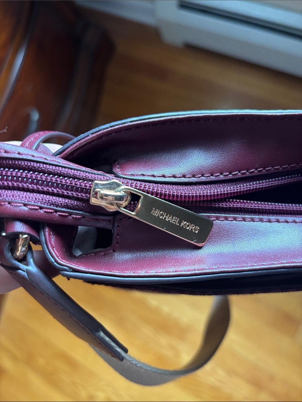 Michael Kors Plum Signature Crossbody with Gold Accent - Picture 8 of 14